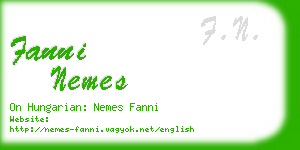 fanni nemes business card